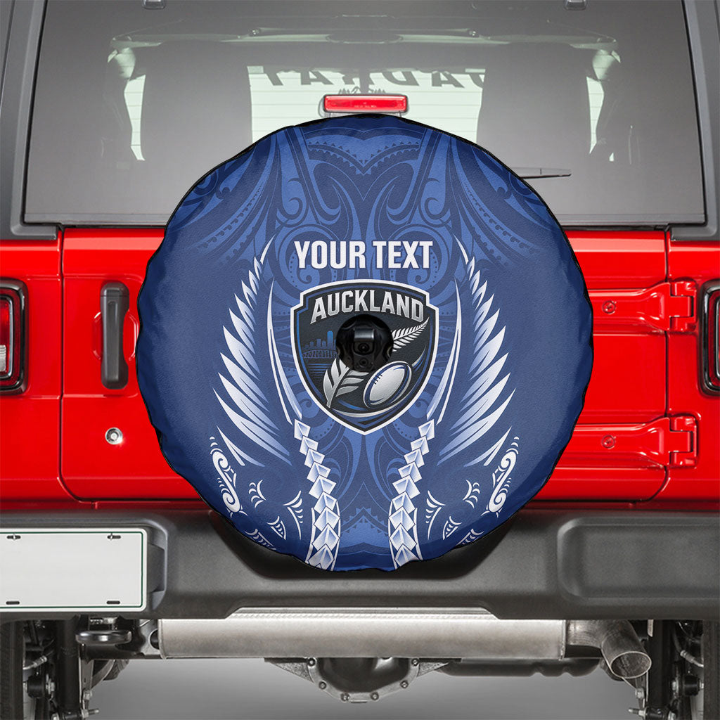 Auckland 2026 Rugby Custom Spare Tire Cover NZ Maori Silver Fern LT14 - Polynesian Pride
