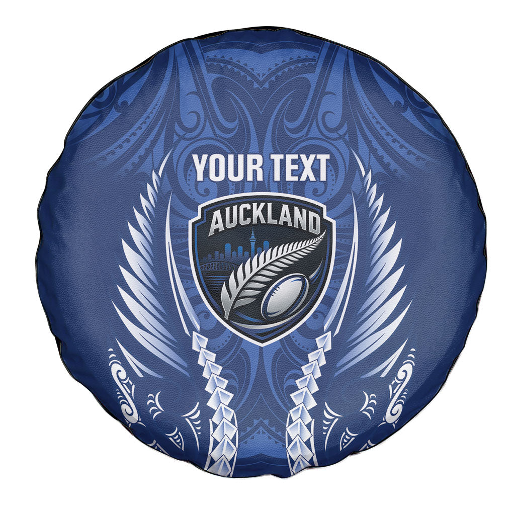Auckland 2026 Rugby Custom Spare Tire Cover NZ Maori Silver Fern LT14 - Polynesian Pride