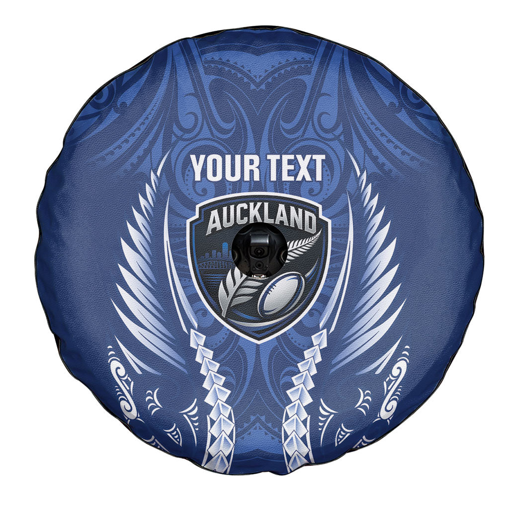 Auckland 2026 Rugby Custom Spare Tire Cover NZ Maori Silver Fern LT14 - Polynesian Pride