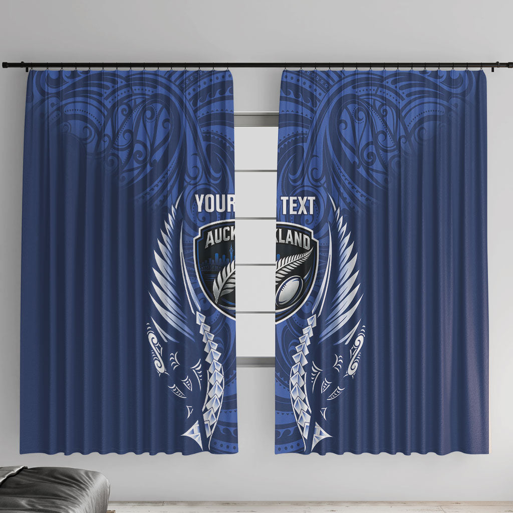 Auckland 2026 Rugby Custom Window Curtain NZ Maori Silver Fern