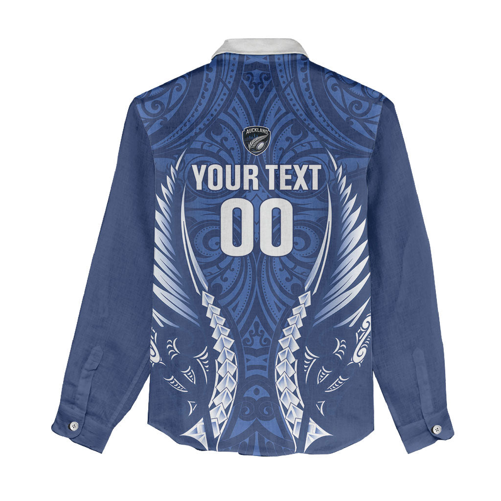 Auckland 2026 Rugby Custom Women Casual Shirt NZ Maori Silver Fern
