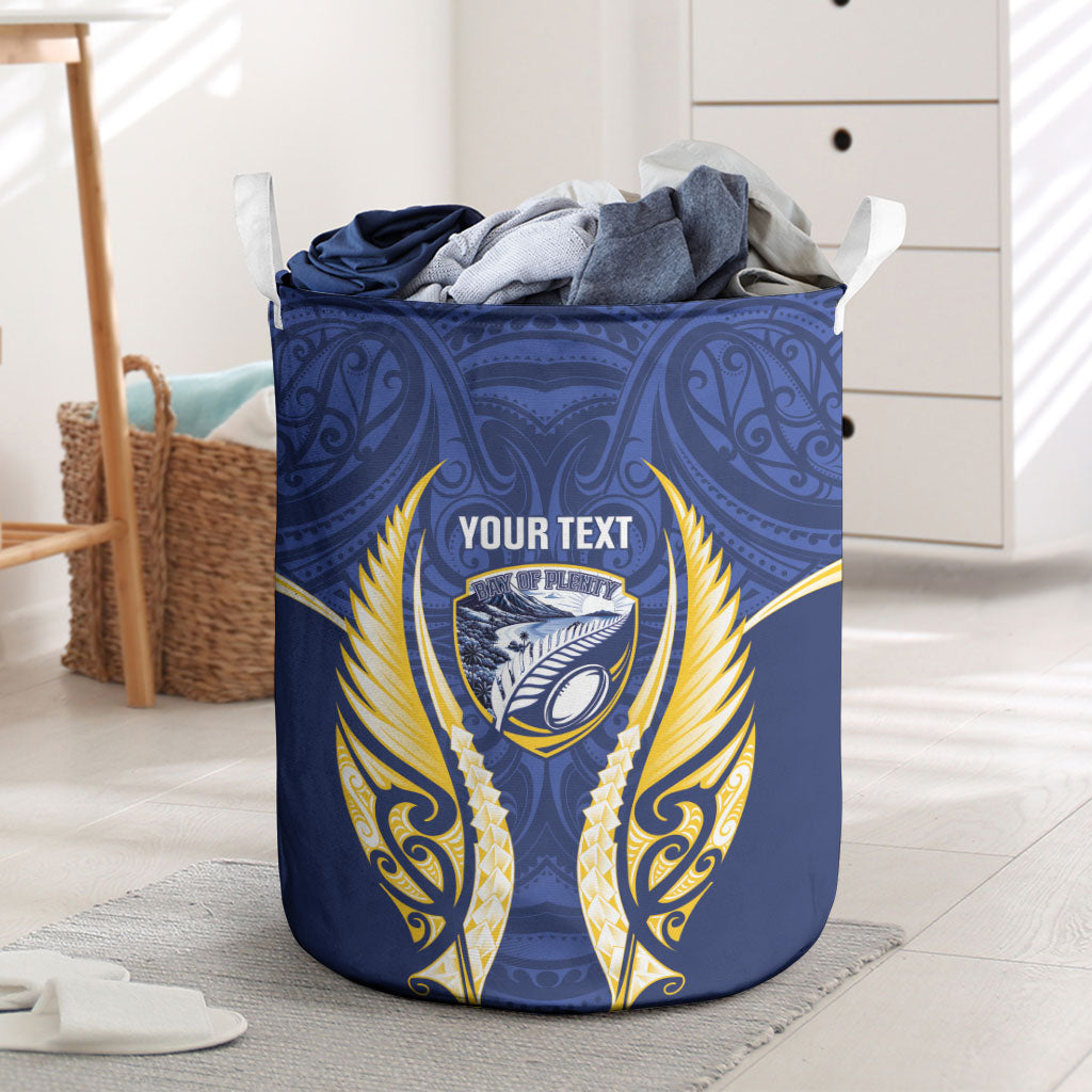Bay of Plenty 2026 Rugby Custom Laundry Basket NZ Maori Silver Fern
