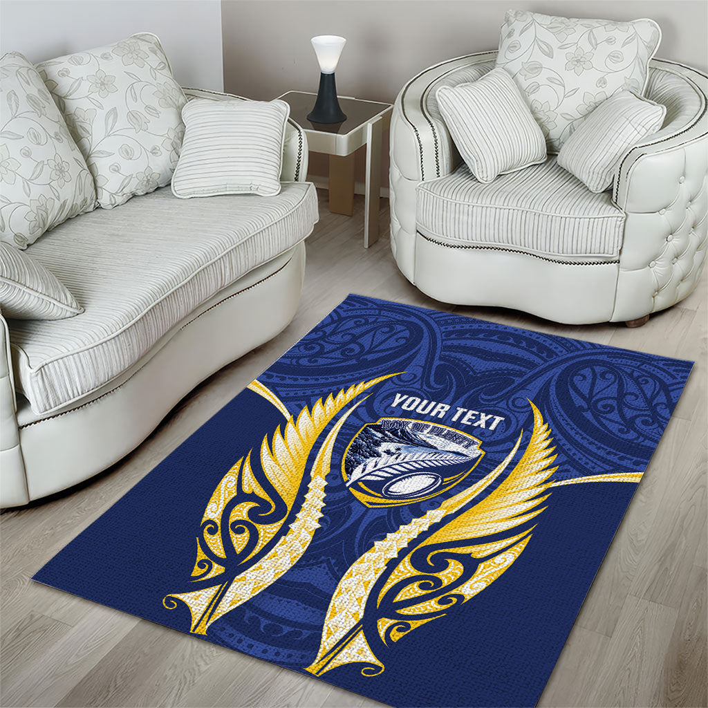 Bay of Plenty 2026 Rugby Custom Area Rug NZ Maori Silver Fern