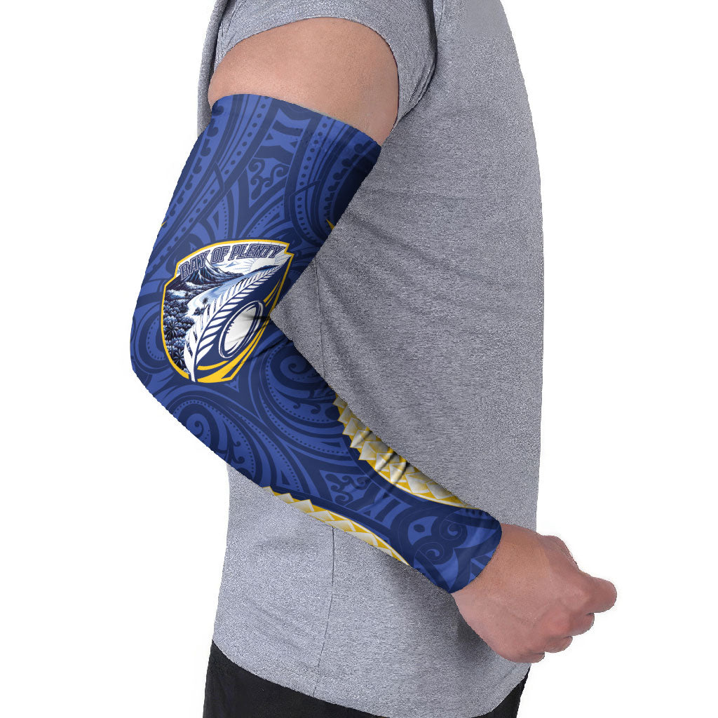 Bay of Plenty 2026 Rugby Custom Arm Sleeves NZ Maori Silver Fern LT14 - Polynesian Pride
