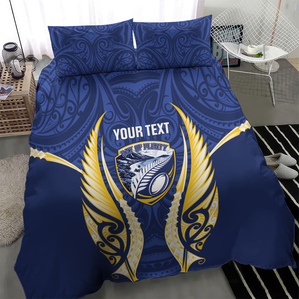 Bay of Plenty 2026 Rugby Custom Bedding Set NZ Maori Silver Fern