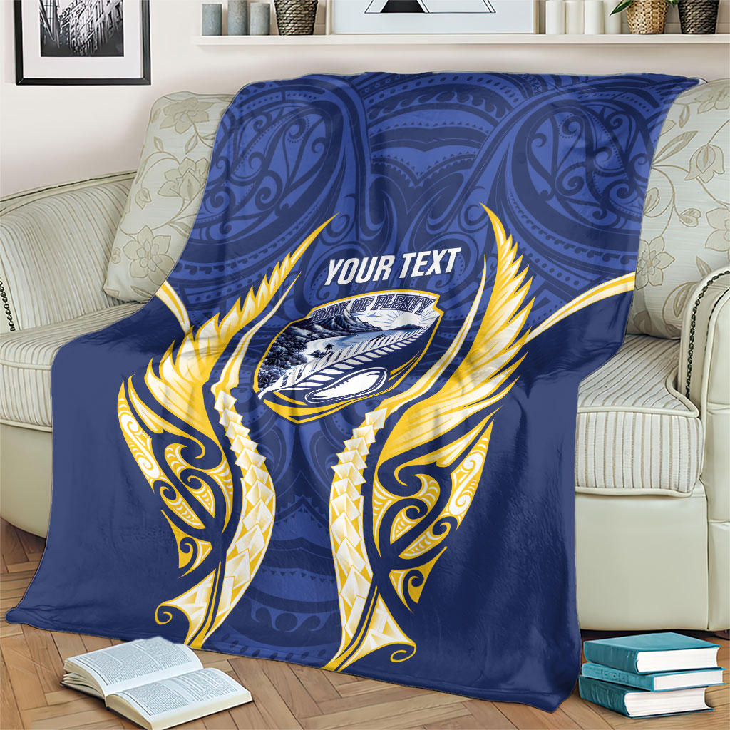 Bay of Plenty 2026 Rugby Custom Blanket NZ Maori Silver Fern LT14 - Polynesian Pride