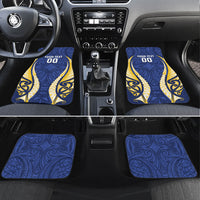 Bay of Plenty 2026 Rugby Custom Car Mats NZ Maori Silver Fern LT14 Set 4pcs Blue - Polynesian Pride
