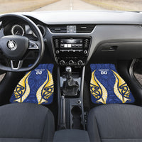 Bay of Plenty 2026 Rugby Custom Car Mats NZ Maori Silver Fern LT14 Set 2pcs - Front Blue - Polynesian Pride