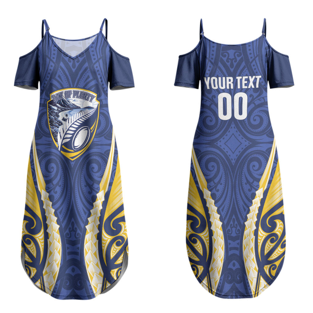 Bay of Plenty 2026 Rugby Custom Couples Matching Summer Maxi Dress and Hawaiian Shirt NZ Maori Silver Fern LT14 - Polynesian Pride