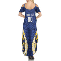 Bay of Plenty 2026 Rugby Custom Family Matching Summer Maxi Dress and Hawaiian Shirt NZ Maori Silver Fern LT14 - Polynesian Pride