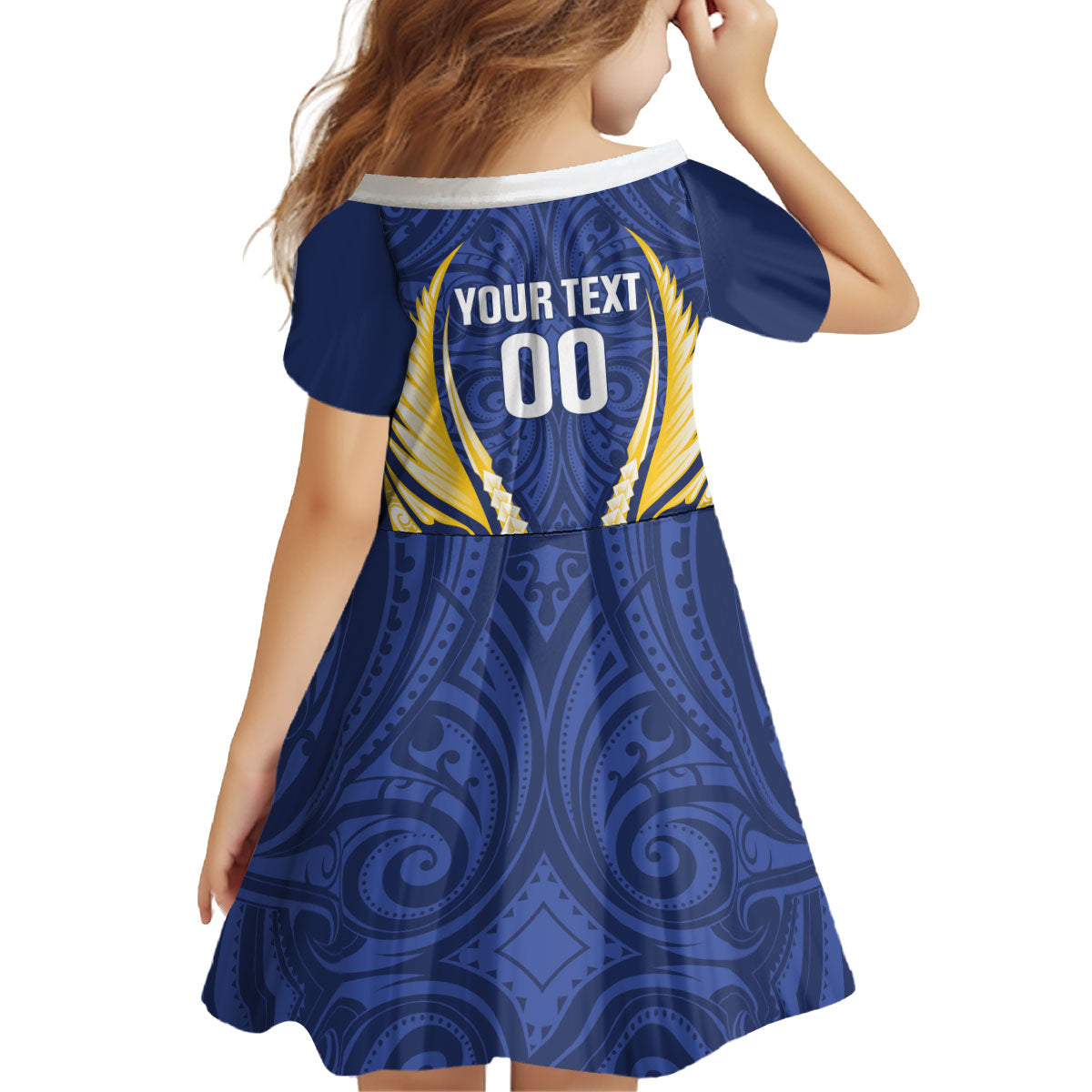 Bay of Plenty 2026 Rugby Custom Kid Short Sleeve Dress NZ Maori Silver Fern