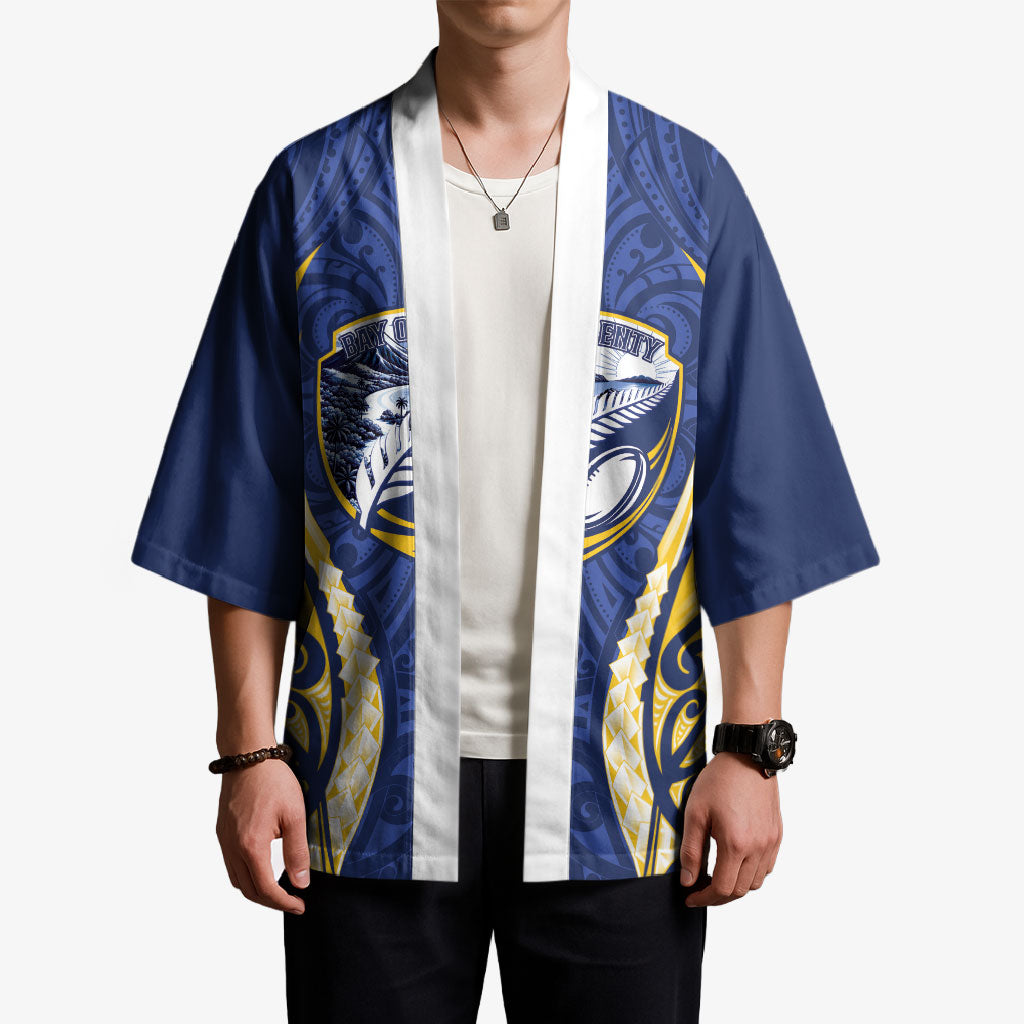 Bay of Plenty 2026 Rugby Custom Kimono NZ Maori Silver Fern LT14 - Polynesian Pride
