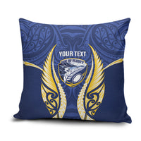 Bay of Plenty 2026 Rugby Custom Pillow Cover NZ Maori Silver Fern LT14 Blue - Polynesian Pride
