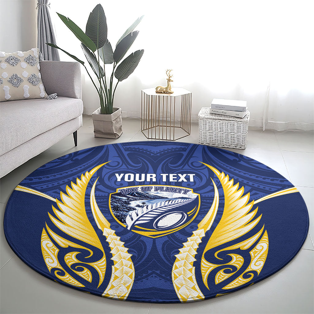 Bay of Plenty 2026 Rugby Custom Round Carpet NZ Maori Silver Fern LT14 - Polynesian Pride
