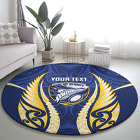 Bay of Plenty 2026 Rugby Custom Round Carpet NZ Maori Silver Fern LT14 - Polynesian Pride
