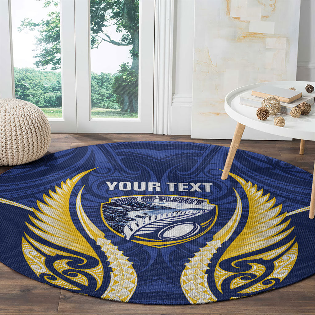 Bay of Plenty 2026 Rugby Custom Round Carpet NZ Maori Silver Fern LT14 - Polynesian Pride