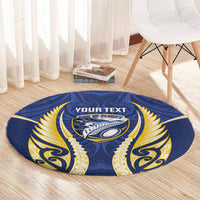 Bay of Plenty 2026 Rugby Custom Round Carpet NZ Maori Silver Fern LT14 - Polynesian Pride