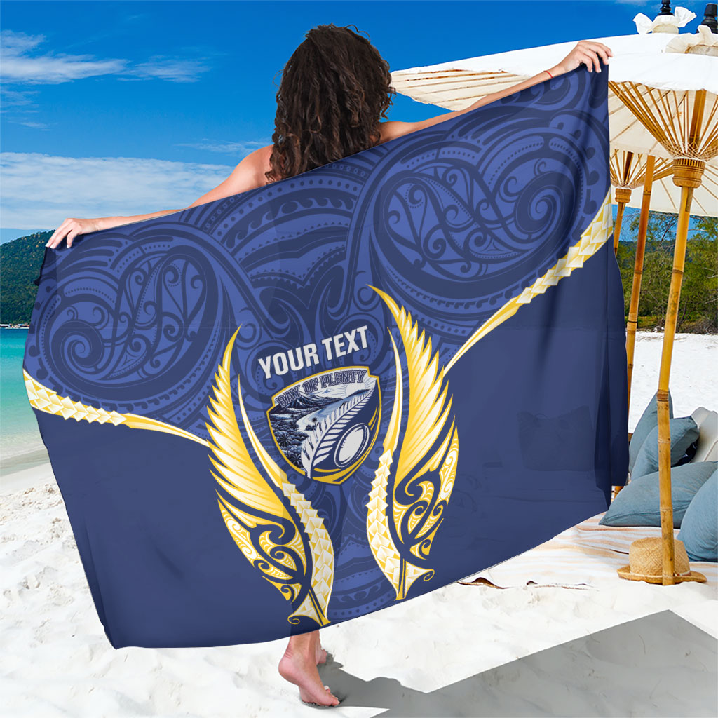 Bay of Plenty 2026 Rugby Custom Sarong NZ Maori Silver Fern LT14 One Size 44 x 66 inches Blue - Polynesian Pride