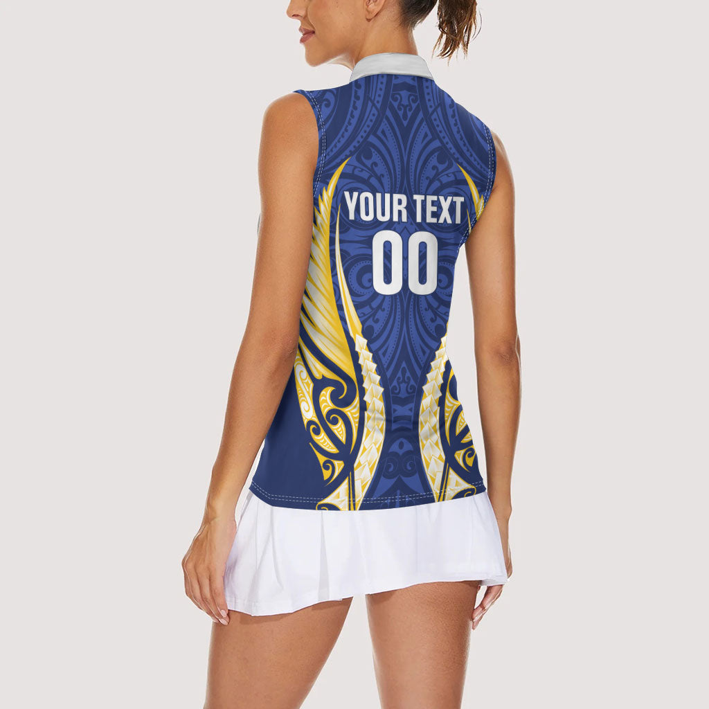 Bay of Plenty 2026 Rugby Custom Women Sleeveless Polo Shirt NZ Maori Silver Fern
