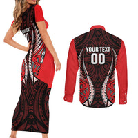 Canterbury 2026 Rugby Custom Couples Matching Short Sleeve Bodycon Dress and Long Sleeve Button Shirt NZ Maori Silver Fern