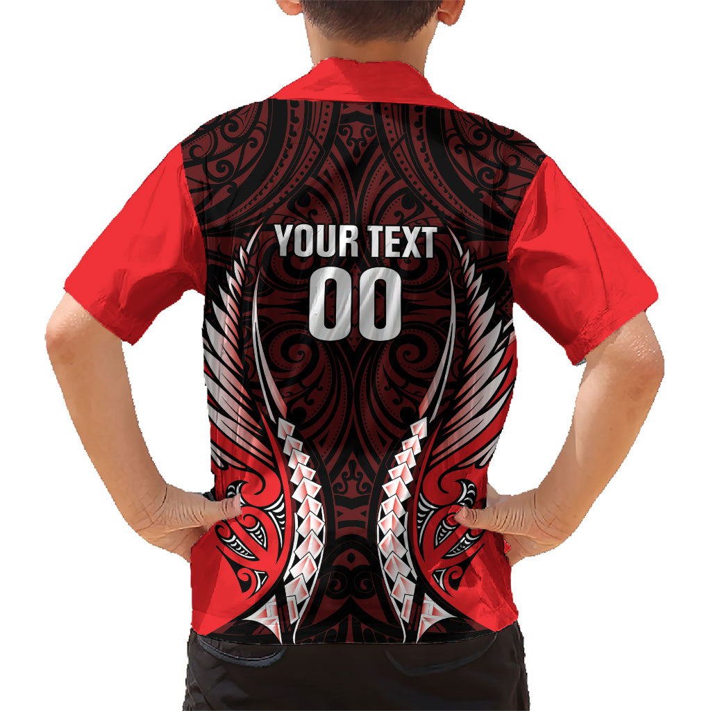 Canterbury 2026 Rugby Custom Family Matching Off The Shoulder Long Sleeve Dress and Hawaiian Shirt NZ Maori Silver Fern LT14 - Polynesian Pride