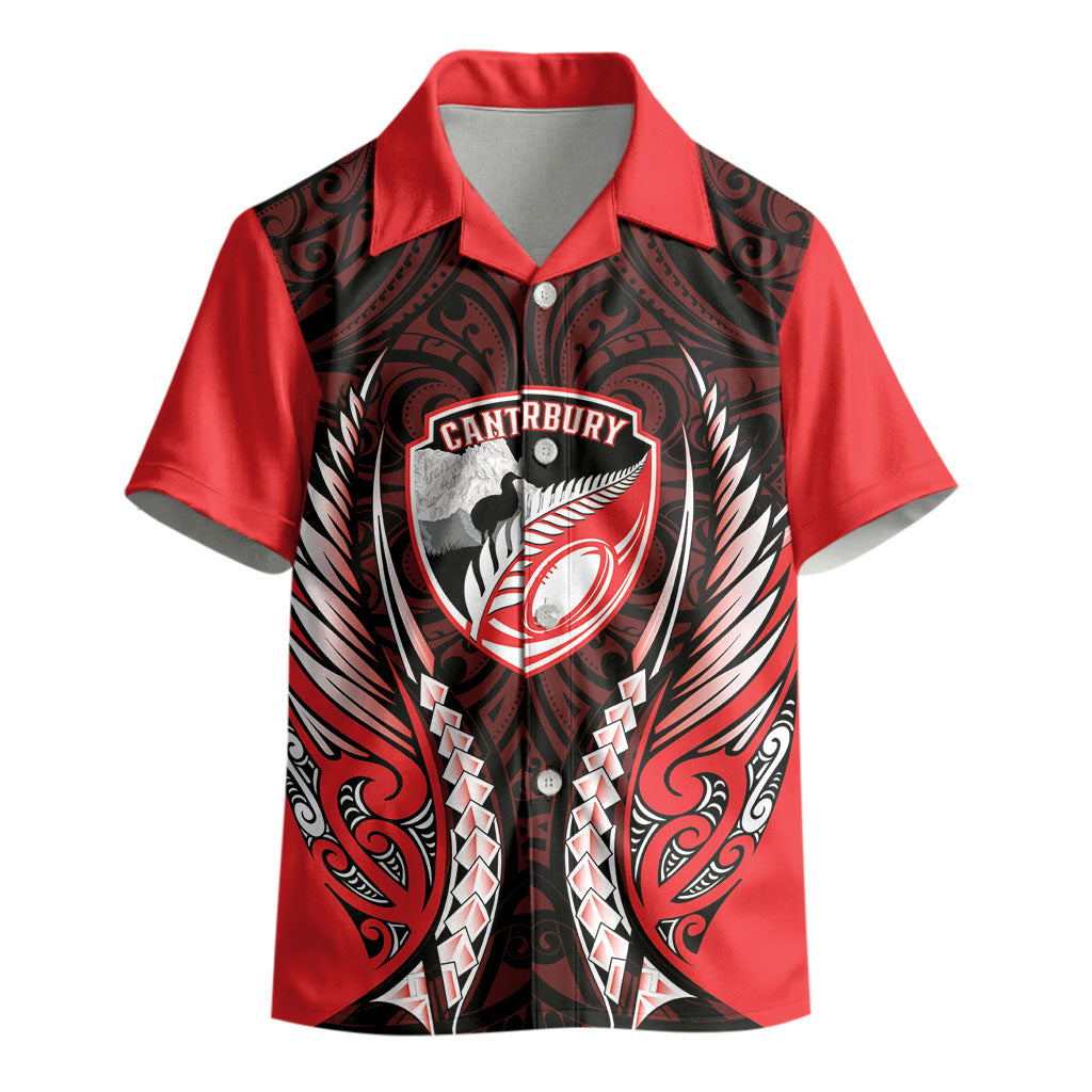 Canterbury 2026 Rugby Custom Kid Hawaiian Shirt NZ Maori Silver Fern LT14 - Polynesian Pride