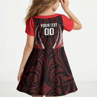 Canterbury 2026 Rugby Custom Kid Short Sleeve Dress NZ Maori Silver Fern LT14 - Polynesian Pride