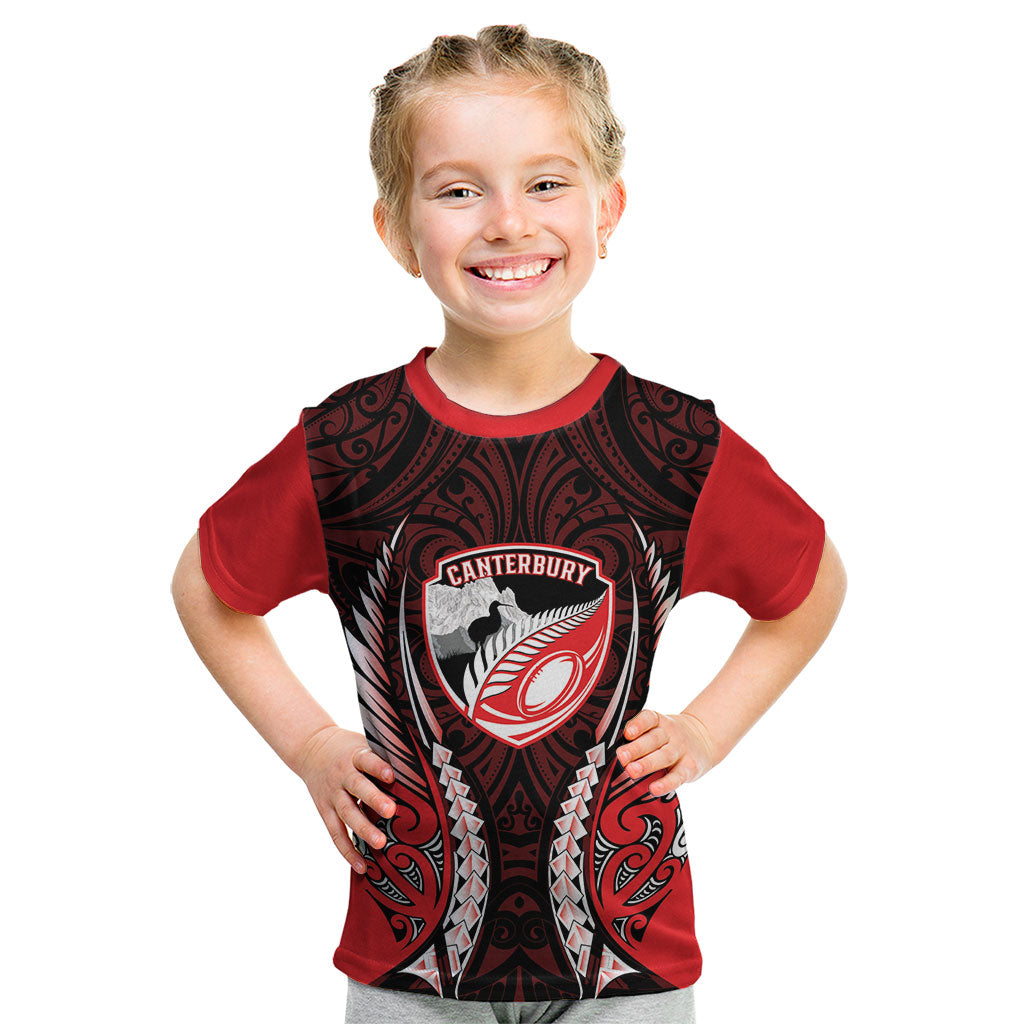 Canterbury 2026 Rugby Custom Kid T Shirt NZ Maori Silver Fern