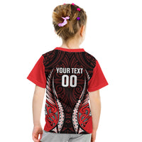 Canterbury 2026 Rugby Custom Kid T Shirt NZ Maori Silver Fern LT14 - Polynesian Pride