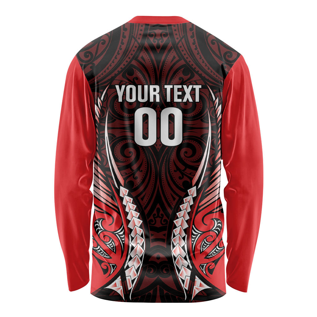 Canterbury 2026 Rugby Custom Long Sleeve Shirt NZ Maori Silver Fern LT14 - Polynesian Pride