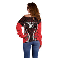 Canterbury 2026 Rugby Custom Off Shoulder Sweater NZ Maori Silver Fern