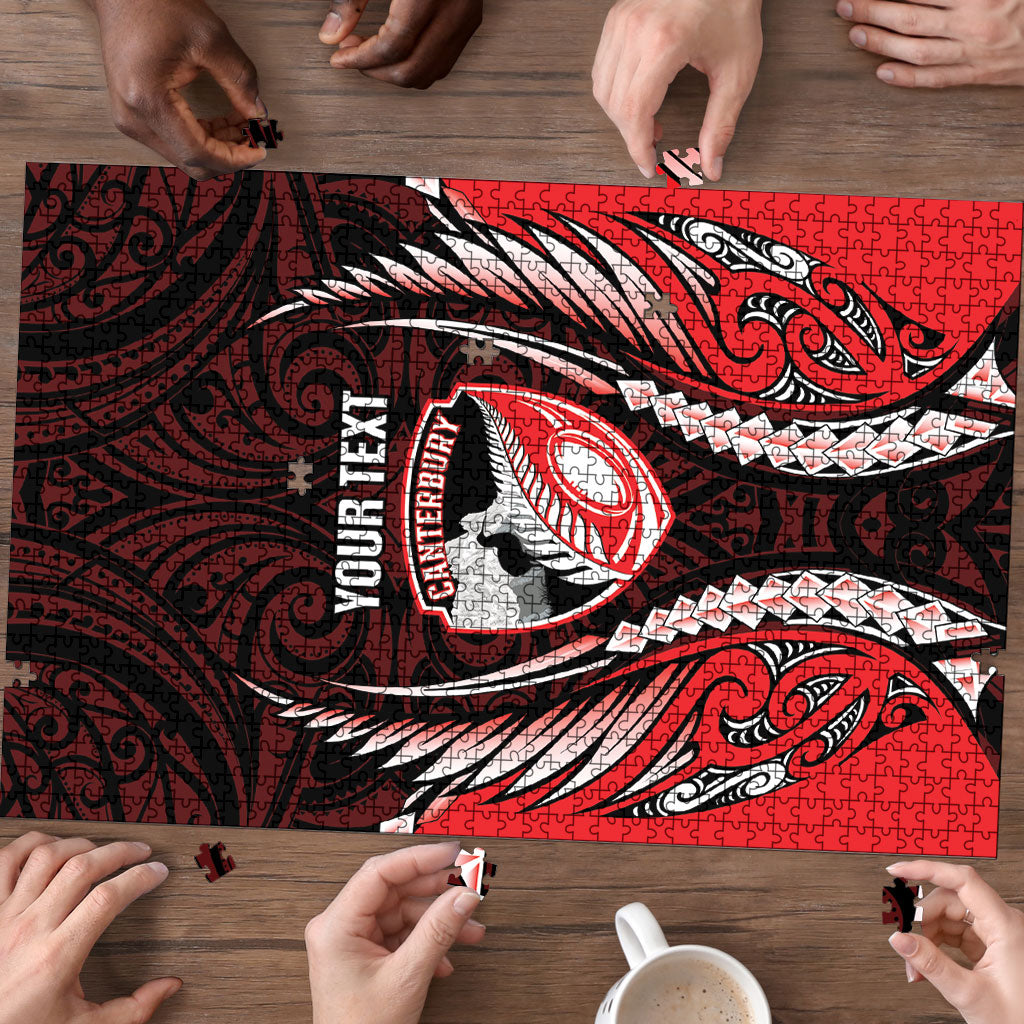 Canterbury 2026 Rugby Custom Puzzle NZ Maori Silver Fern
