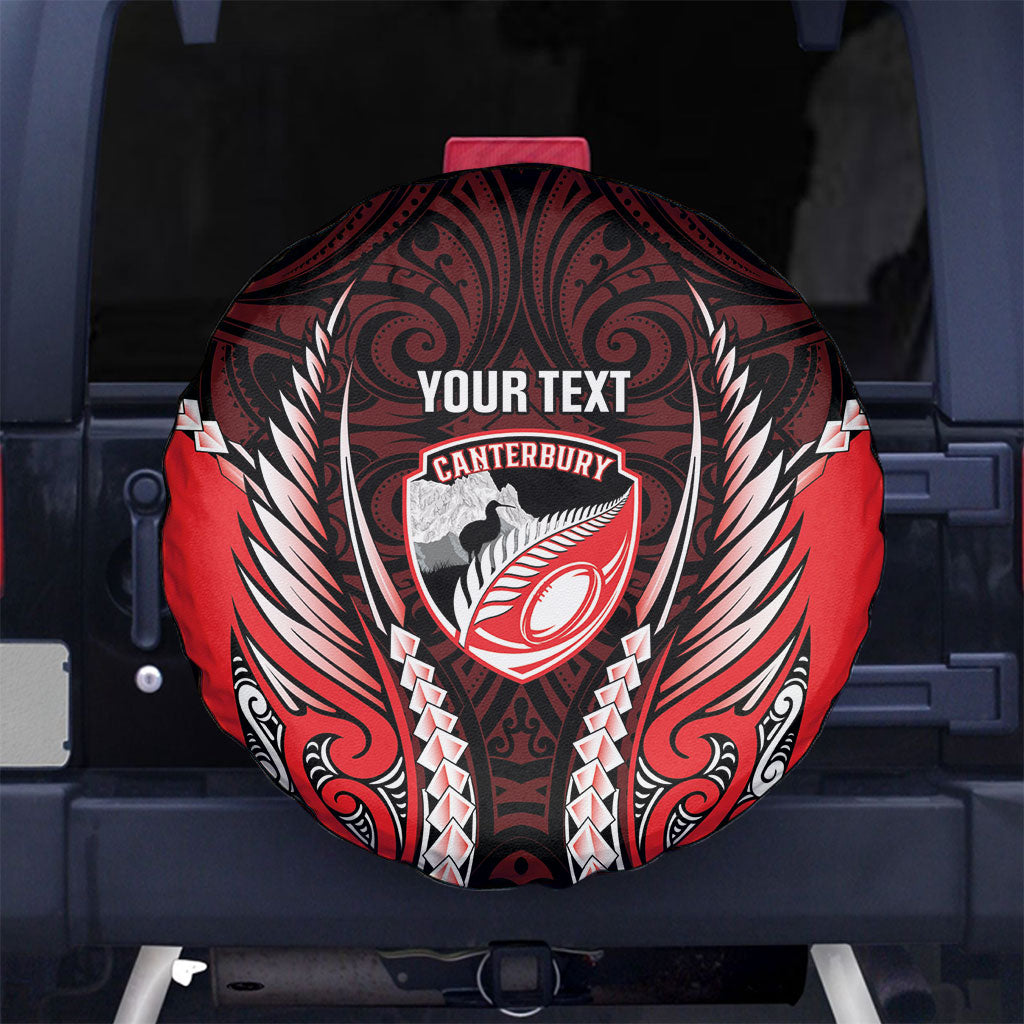Canterbury 2026 Rugby Custom Spare Tire Cover NZ Maori Silver Fern
