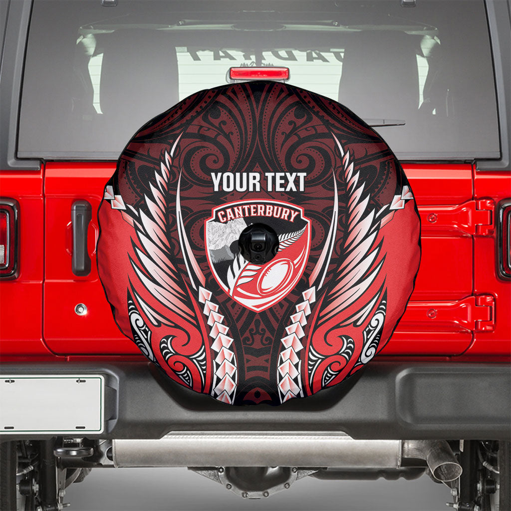 Canterbury 2026 Rugby Custom Spare Tire Cover NZ Maori Silver Fern