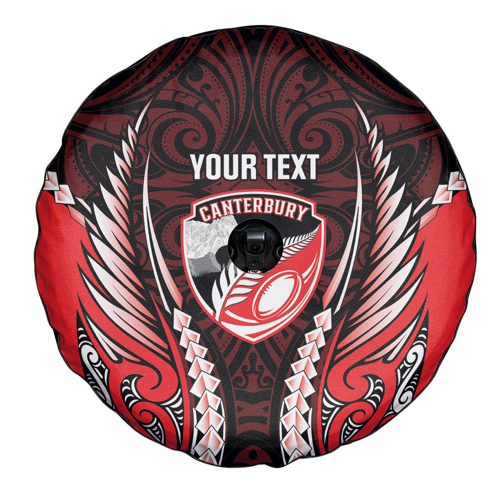Canterbury 2026 Rugby Custom Spare Tire Cover NZ Maori Silver Fern