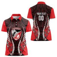 Canterbury 2026 Rugby Custom Women Polo Shirt NZ Maori Silver Fern LT14 - Polynesian Pride