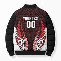Counties Manukau 2026 Rugby Custom Bomber Puffer Jacket NZ Maori Silver Fern LT14 - Polynesian Pride
