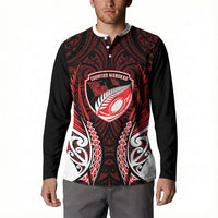 Counties Manukau 2026 Rugby Custom Button Sweatshirt NZ Maori Silver Fern LT14 - Polynesian Pride