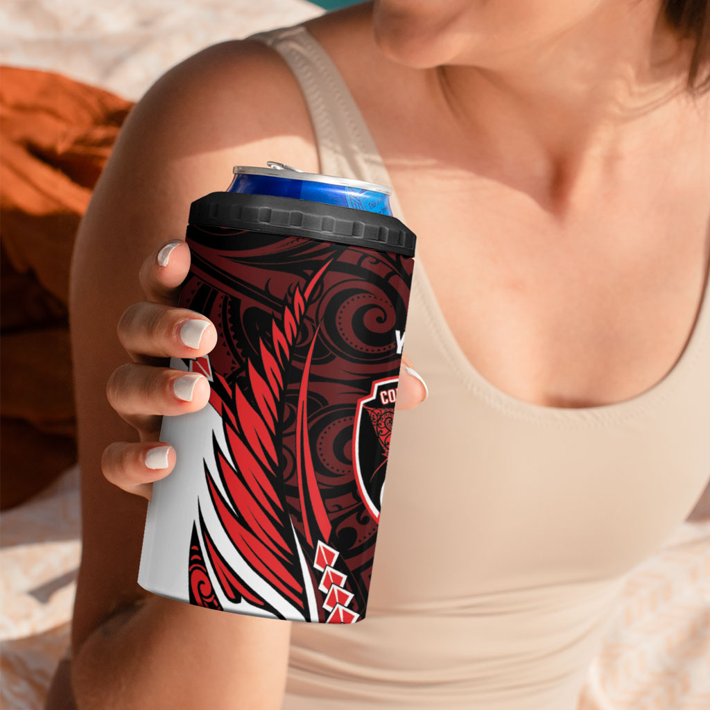 Counties Manukau 2026 Rugby Custom 4 in 1 Can Cooler Tumbler NZ Maori Silver Fern