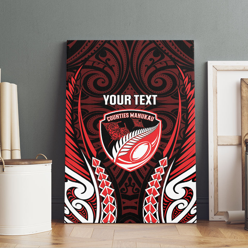 Counties Manukau 2026 Rugby Custom Canvas Wall Art NZ Maori Silver Fern LT14 - Polynesian Pride