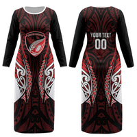 Counties Manukau 2026 Rugby Custom Couples Matching Long Sleeve Bodycon Dress and Long Sleeve Button Shirt NZ Maori Silver Fern LT14 - Polynesian Pride