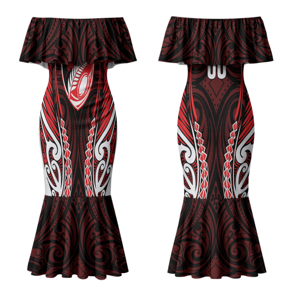 Counties Manukau 2026 Rugby Custom Couples Matching Mermaid Dress and Hawaiian Shirt NZ Maori Silver Fern LT14 - Polynesian Pride