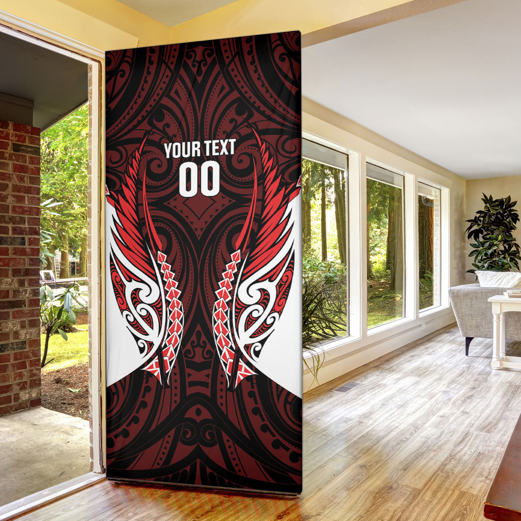 Counties Manukau 2026 Rugby Custom Door Cover NZ Maori Silver Fern LT14 - Polynesian Pride