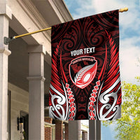 Counties Manukau 2026 Rugby Custom Garden Flag NZ Maori Silver Fern LT14 House Flag Red - Polynesian Pride
