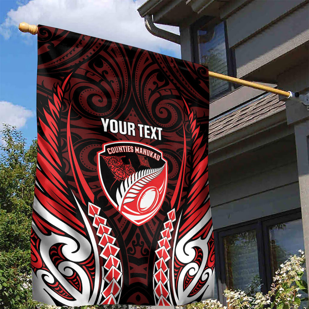 Counties Manukau 2026 Rugby Custom Garden Flag NZ Maori Silver Fern LT14 - Polynesian Pride