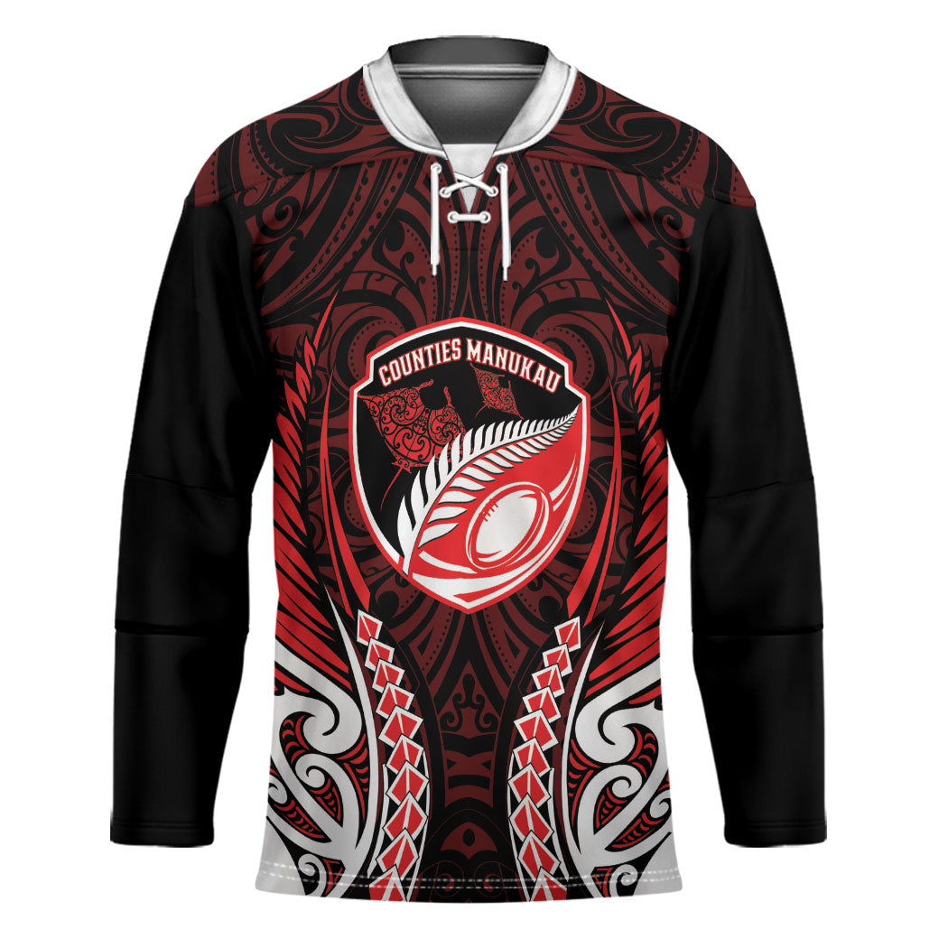 Counties Manukau 2026 Rugby Custom Hockey Jersey NZ Maori Silver Fern