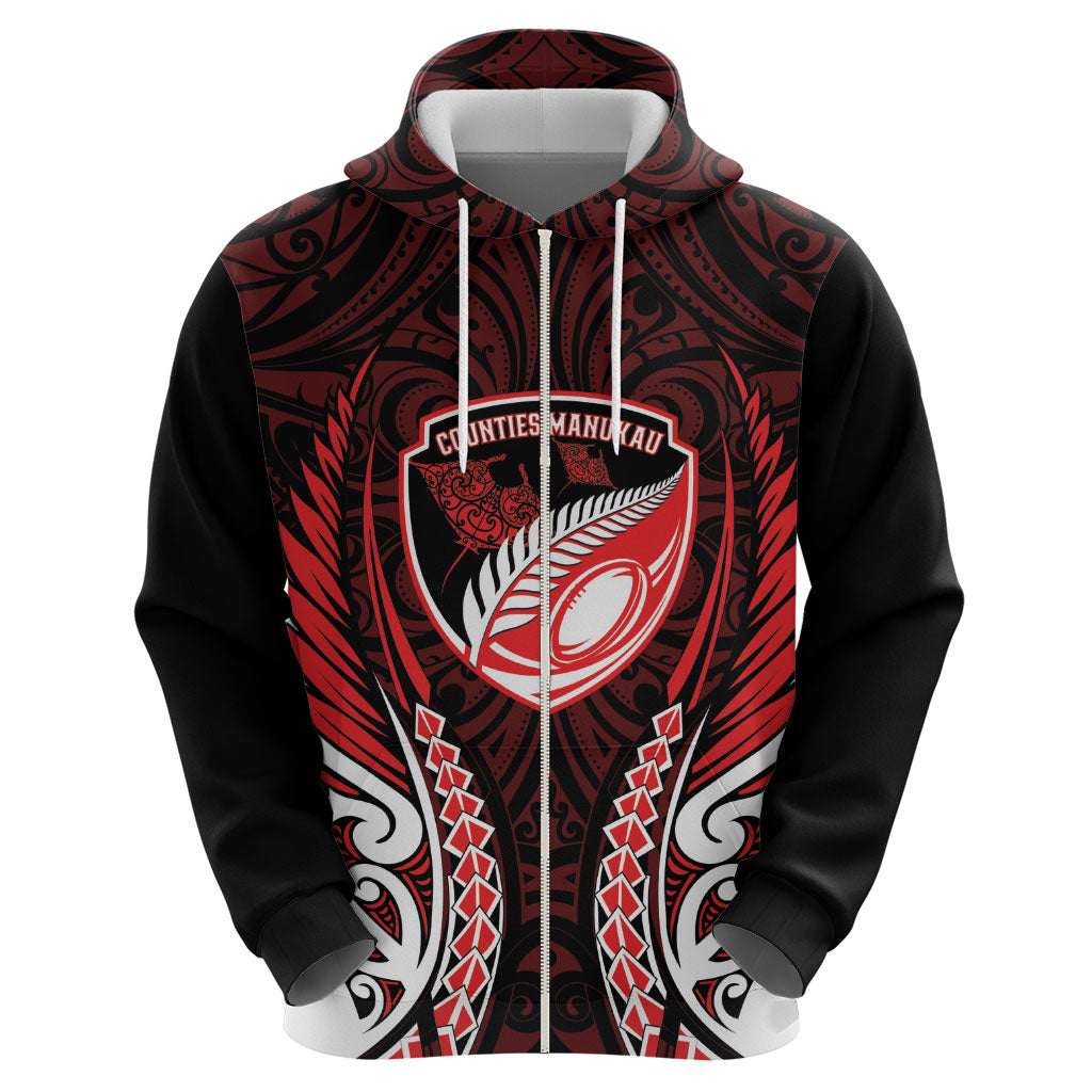 Counties Manukau 2026 Rugby Custom Hoodie NZ Maori Silver Fern