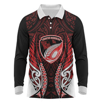 Counties Manukau 2026 Rugby Custom Long Sleeve Polo Shirt NZ Maori Silver Fern