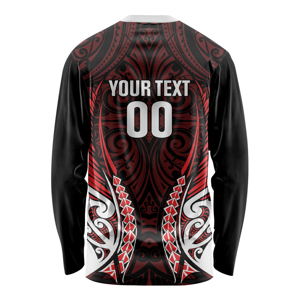Counties Manukau 2026 Rugby Custom Long Sleeve Shirt NZ Maori Silver Fern LT14 - Polynesian Pride