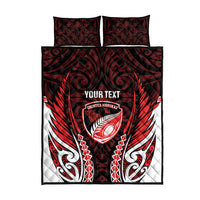 Counties Manukau 2026 Rugby Custom Quilt Bed Set NZ Maori Silver Fern LT14 - Polynesian Pride
